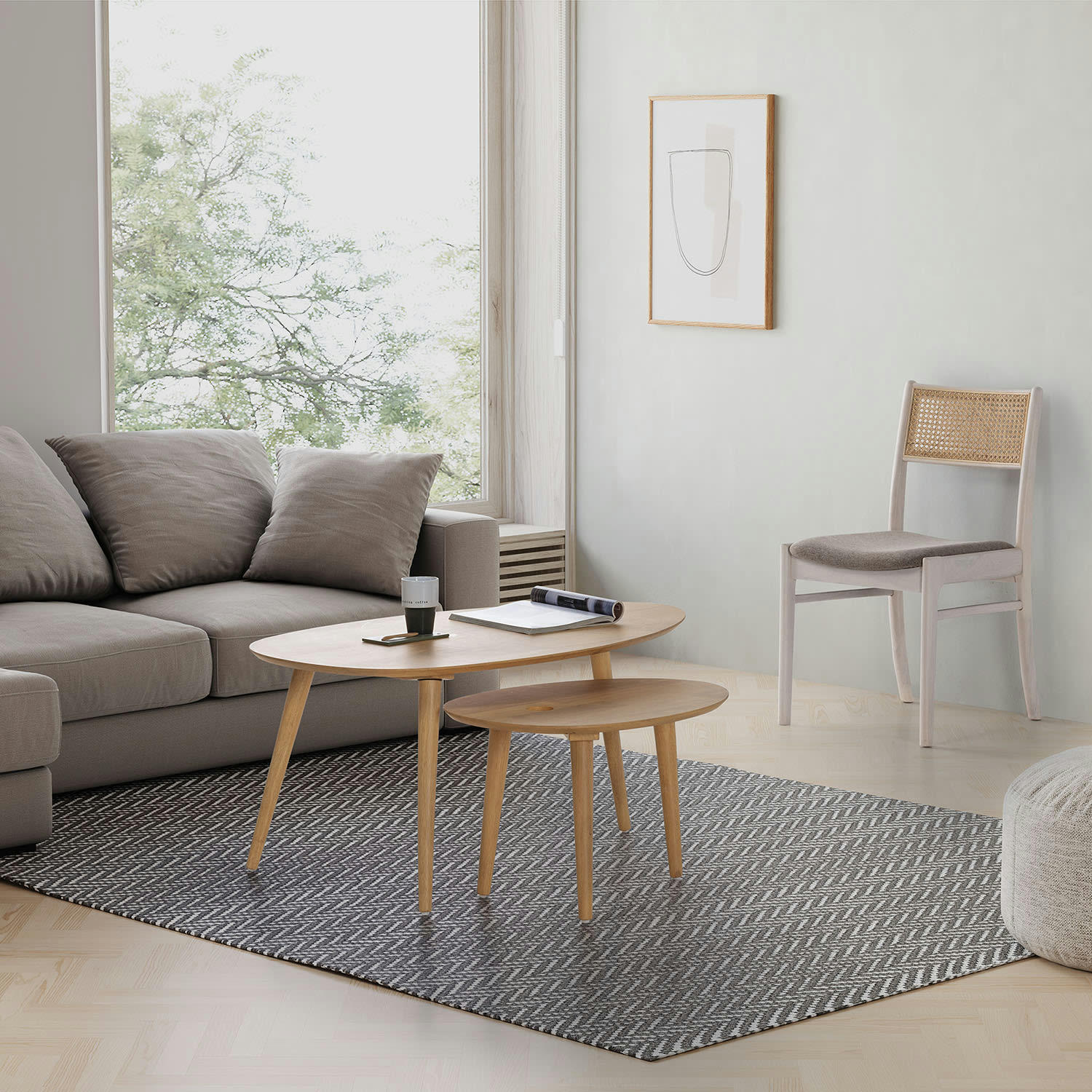 VILMA - Pack de 2 chaises couleur blanc wash