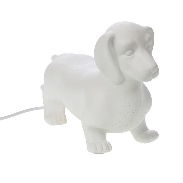 Lampe Teckel en porcelaine 12x26x19cm