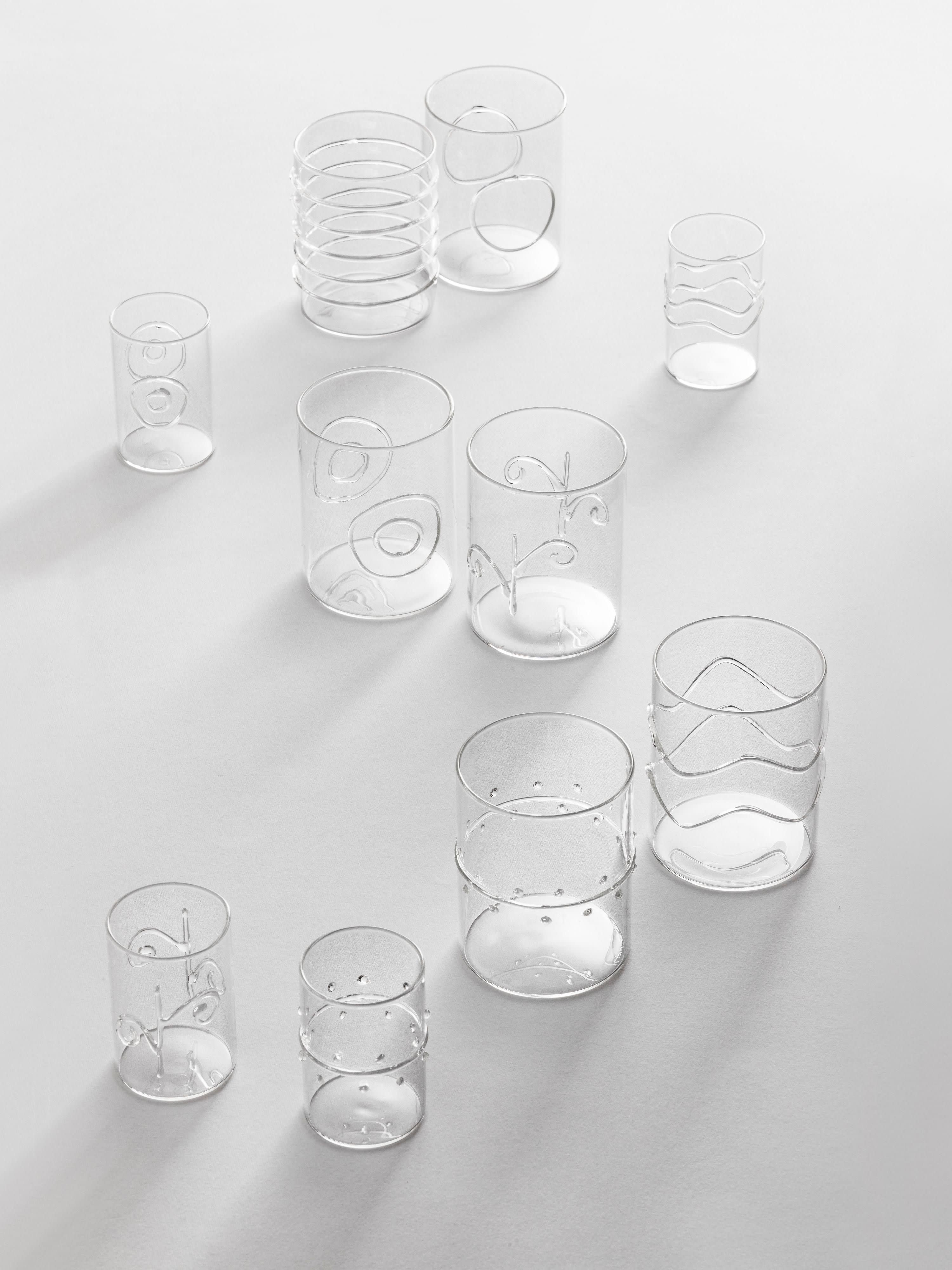 Handgefertigte Trinkgläser Deco' Clear aus Borosilikatglas, 6er-Set