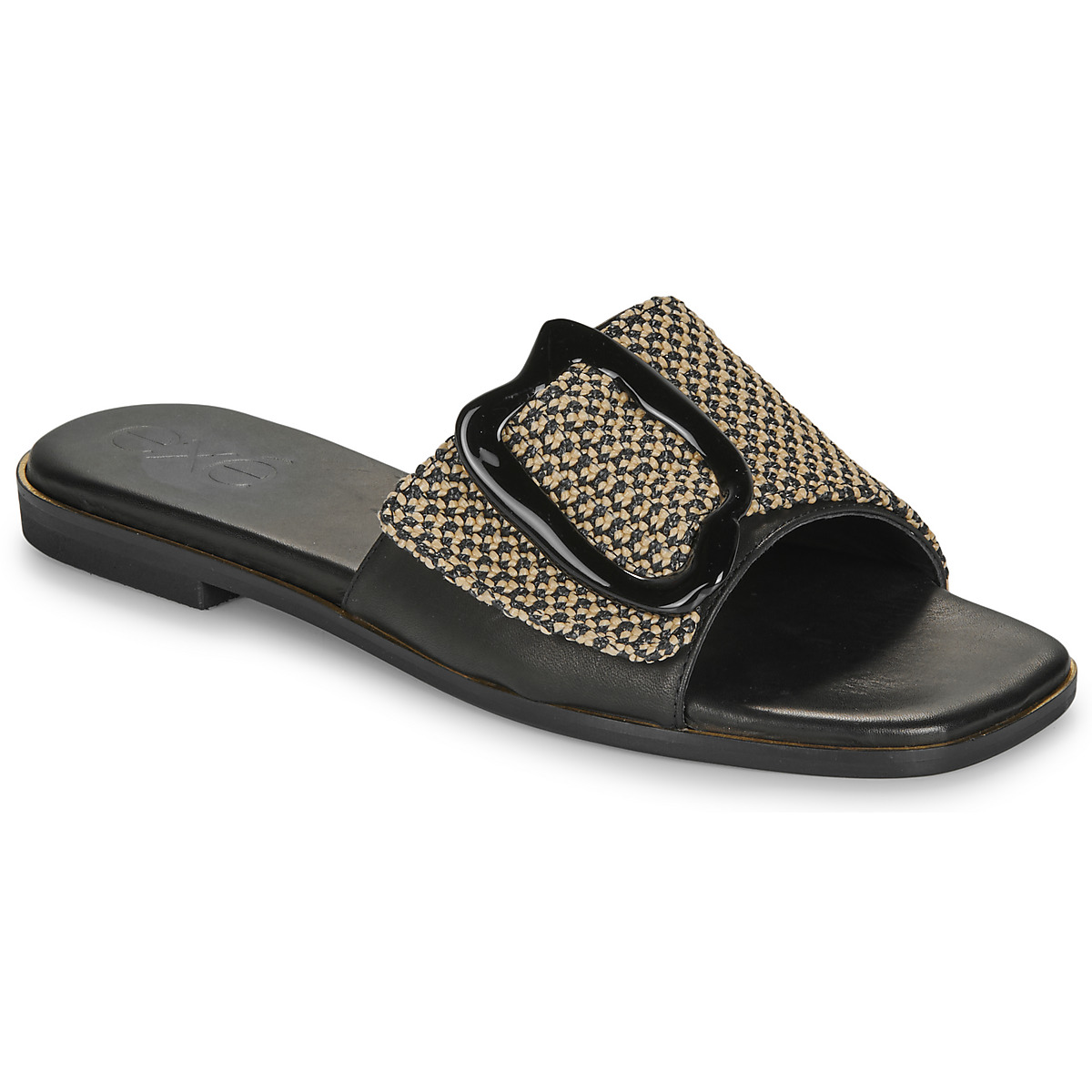 Exé Shoes - 556-ORO-RAFFIA-BLACK - Black