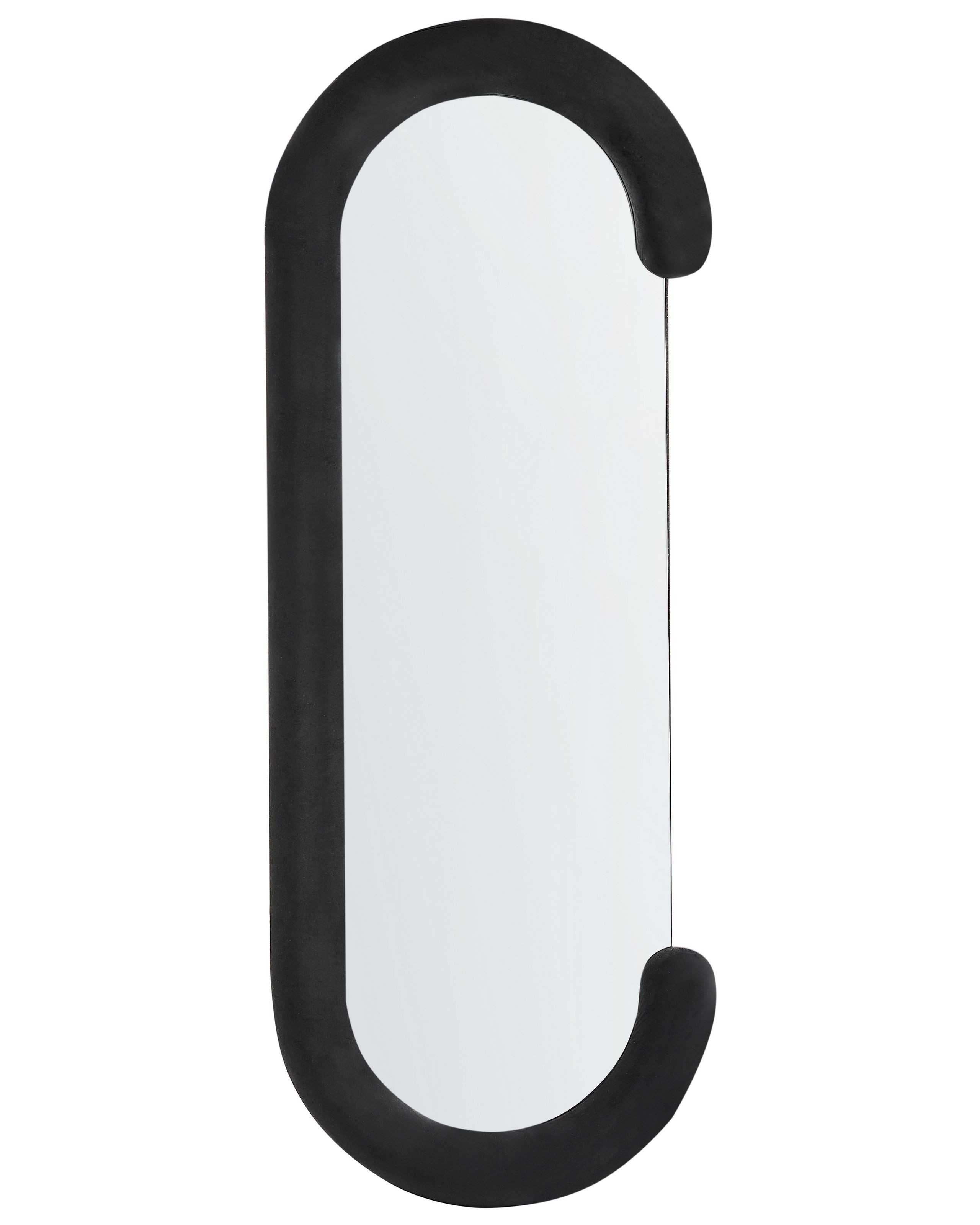 Dekoracyjne lustro ścienne 54 x 158 cm czarne