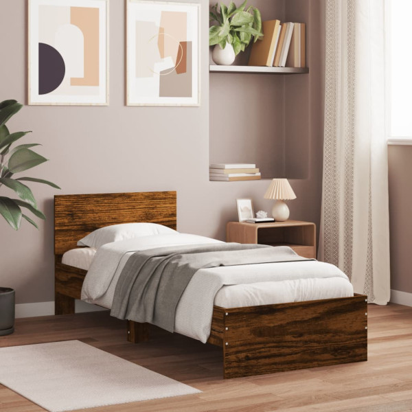 Łóżko Drewniane Rama Łóżka Sofa Brązowe Do Sypialni Pokoju 75x190 cm