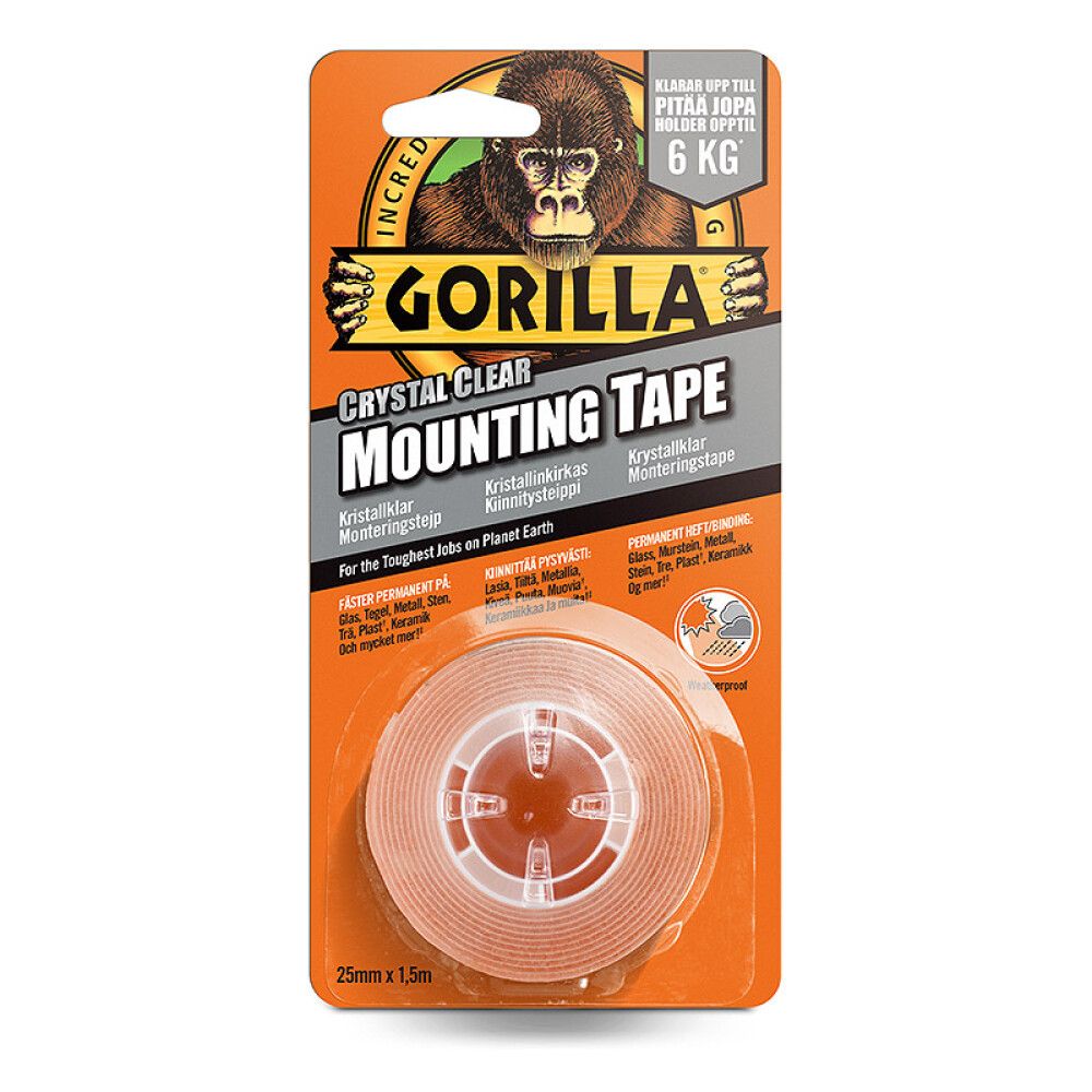 MONTERINGSTAPE GORILLA 1,52MX25,4MM