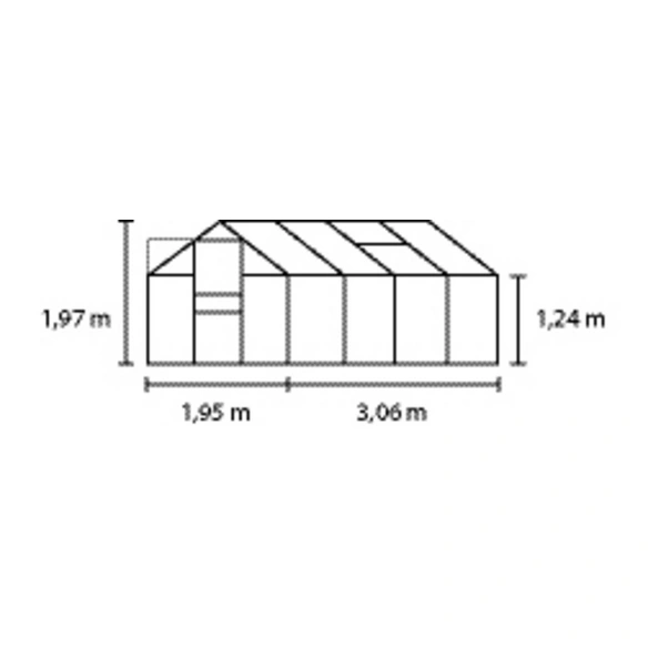 Gewächshaus »Calypso«, 5,8 m², Kunststoff/Aluminium, winterfest