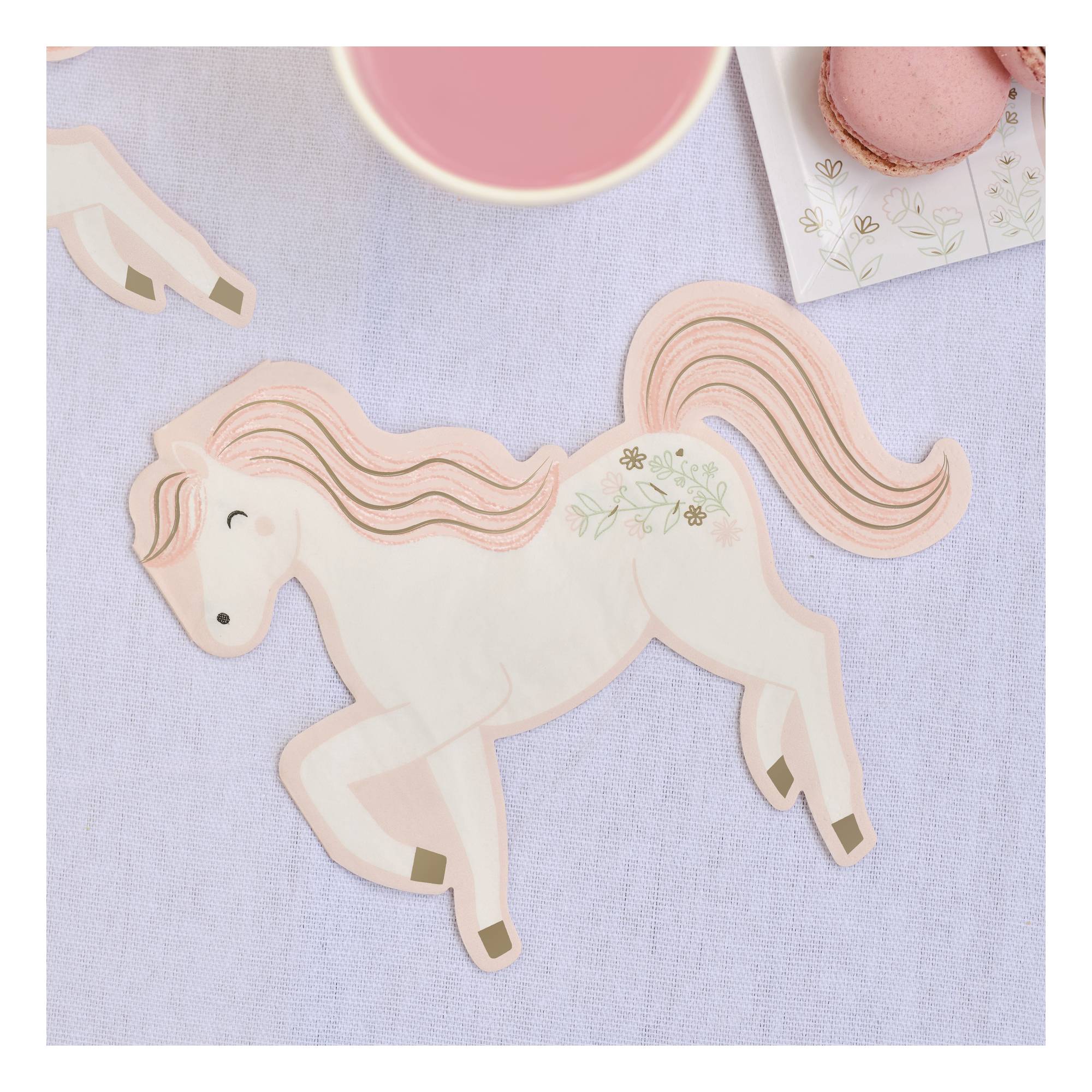 Ginger Ray Princess Horse Paper Napkins 16 Pack
