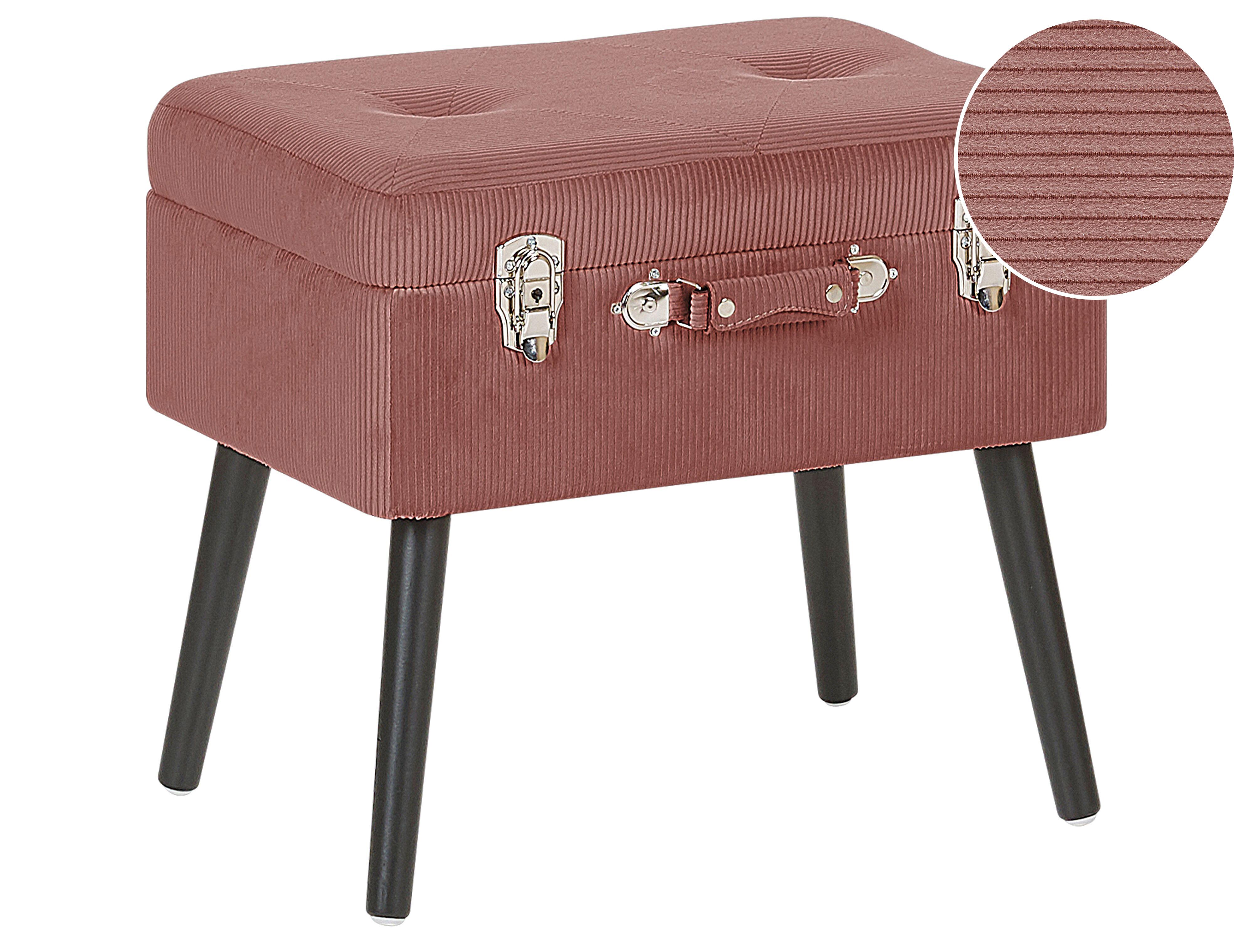 Storage Stool MALLARD Corduroy Pink