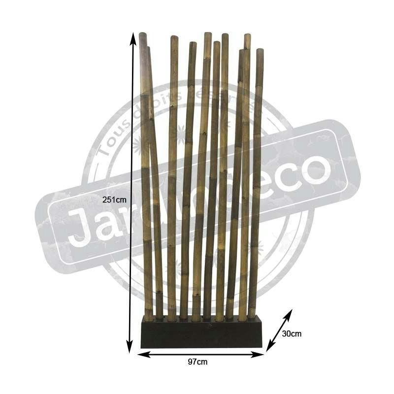 - Paravent bambou améa noir