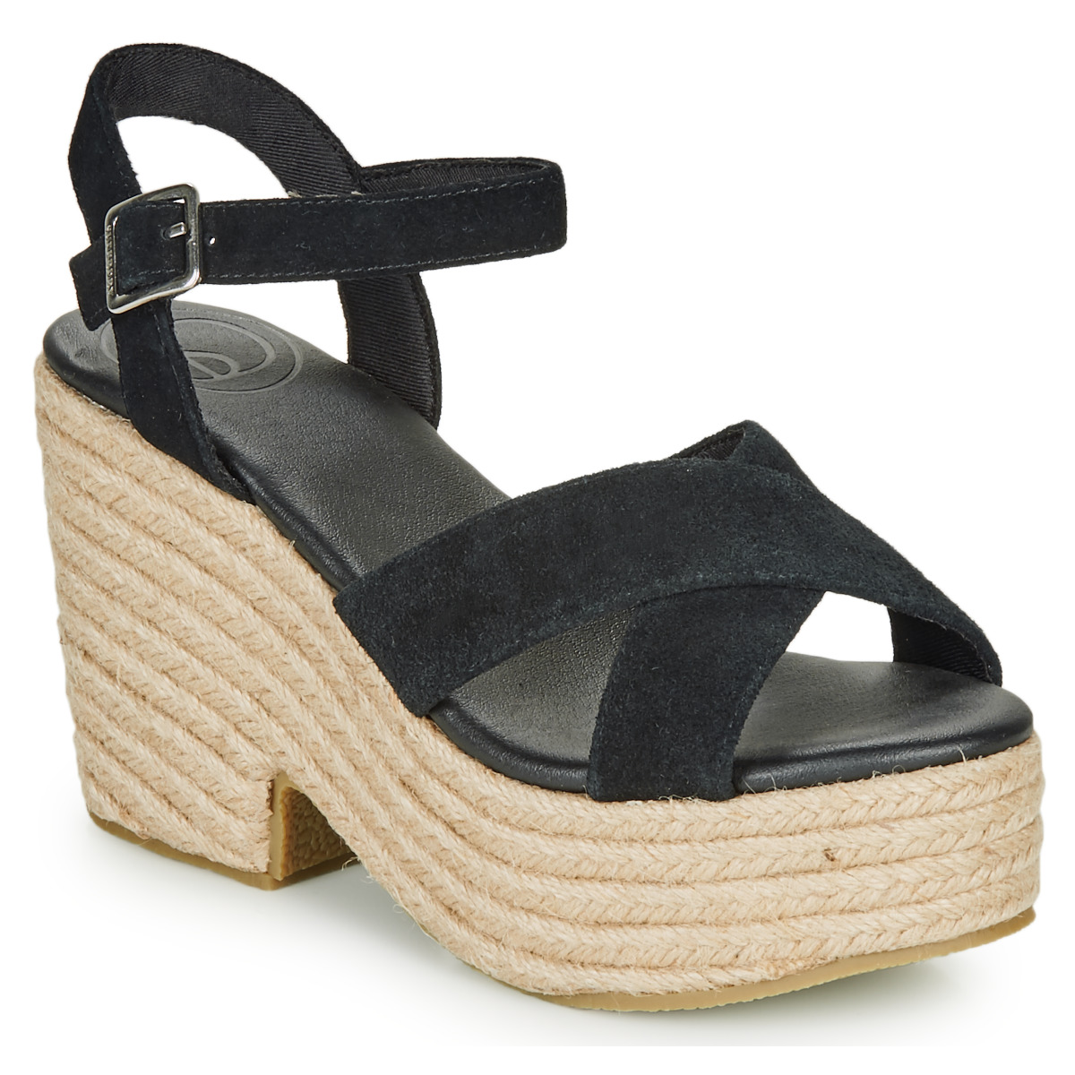 Superdry - HIGH ESPADRILLE SANDAL - Black