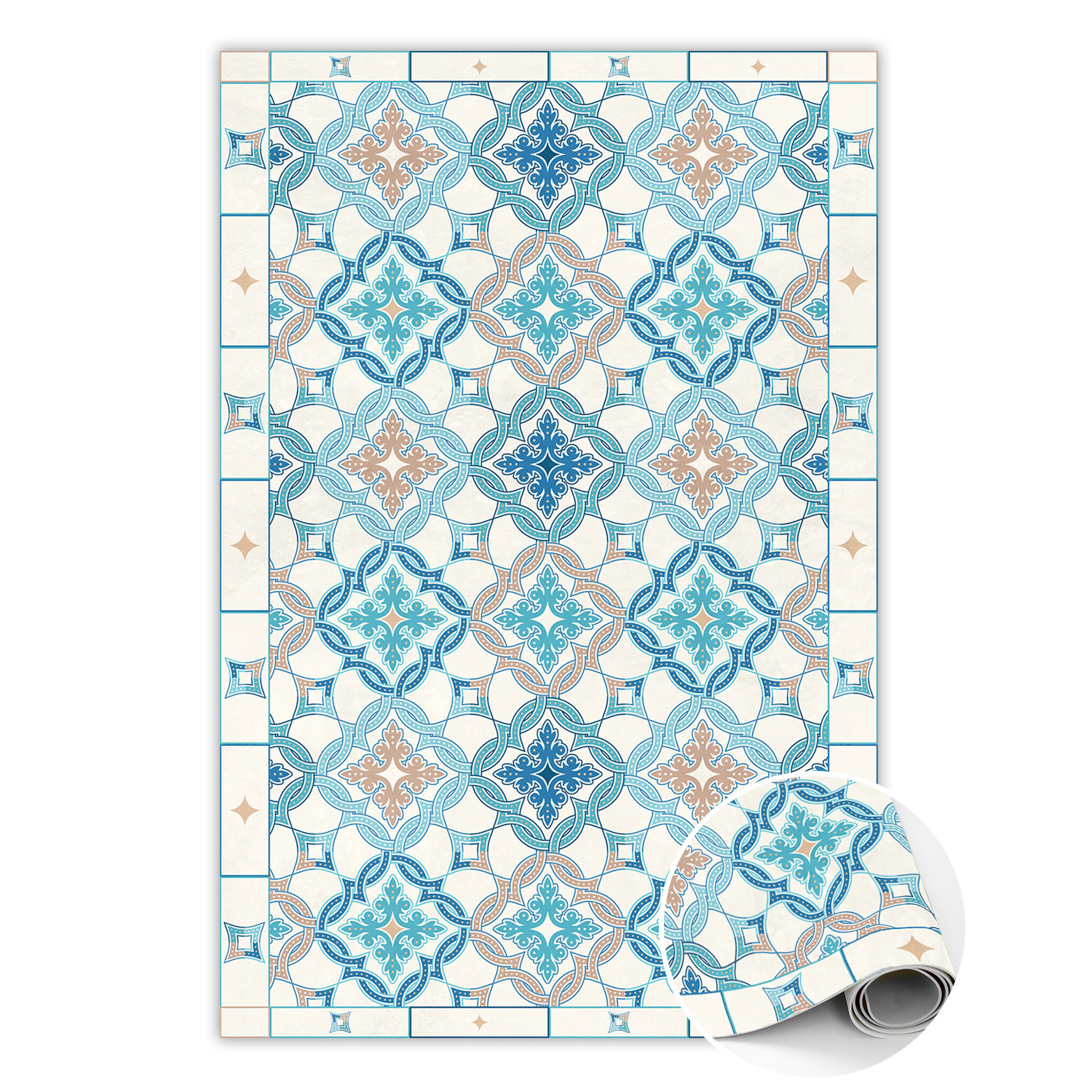 Modny winylowy dywan Geometryczny splot 60 x 90 cm