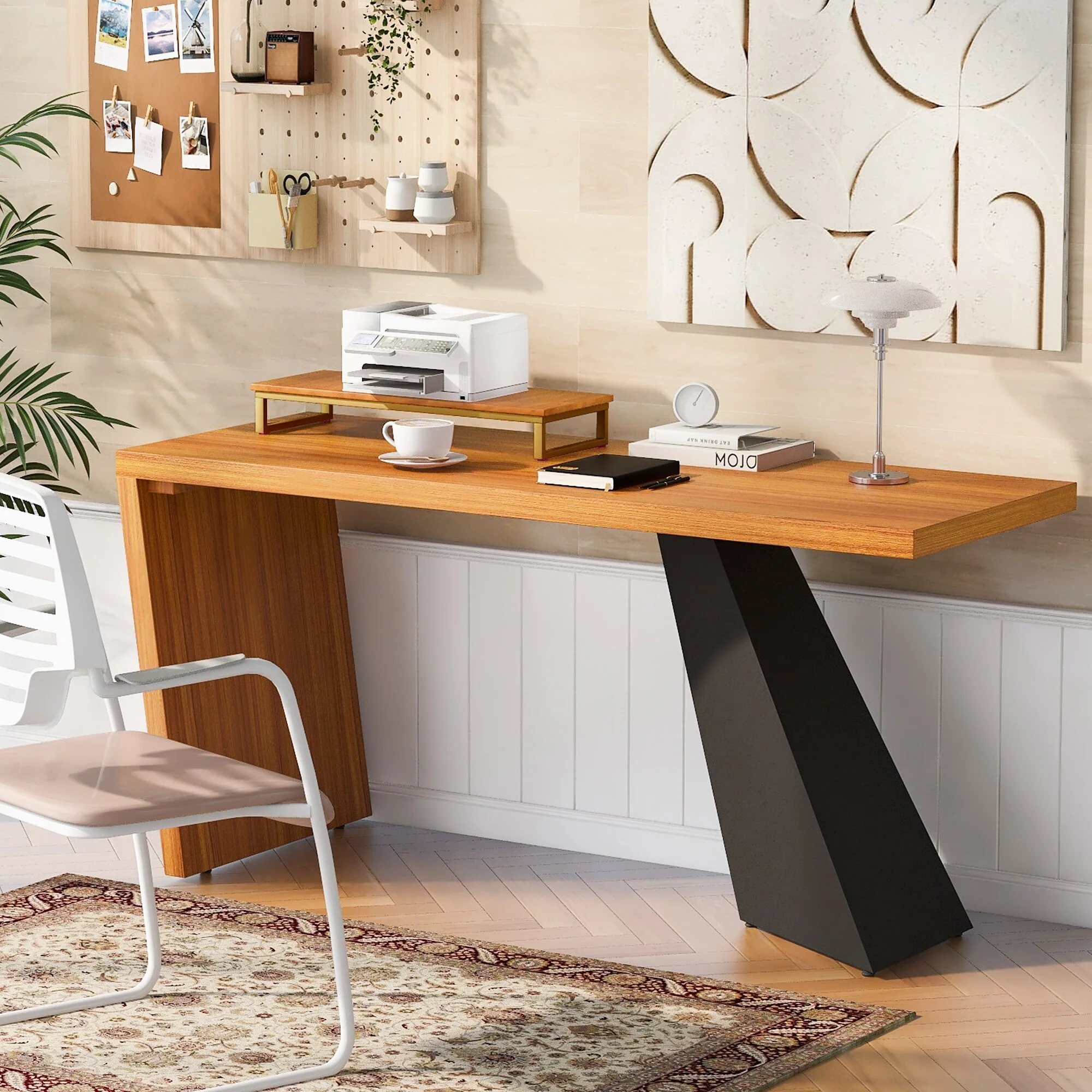 63 Inch Modern Style Wood Executive Desk Computer Desk for Home Office