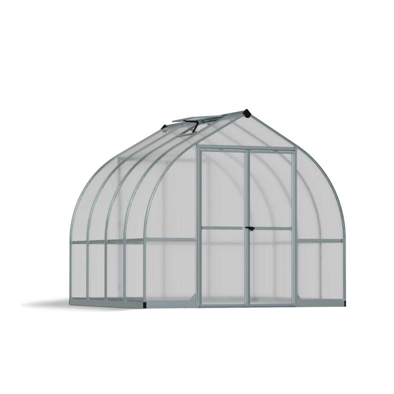 Serre en polycarbonate Bella argentée 5,6 m² CANOPIA