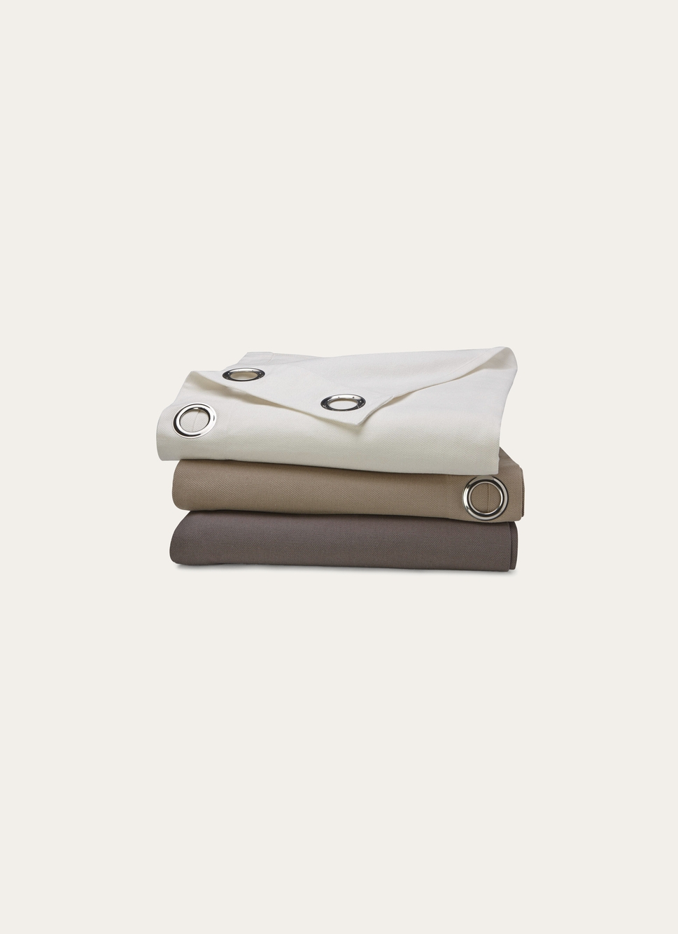 RIDEAU EN COTON NATTÉ UNI - H300CM TAUPE