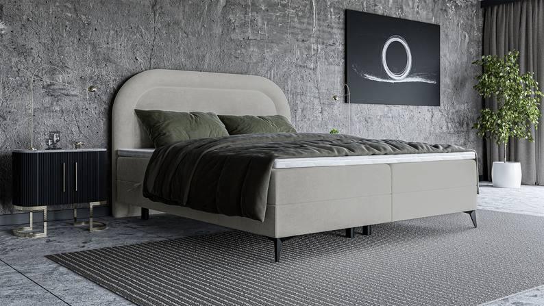 Boxspring Lorena velvet inclusief topper 180 x 200 cm