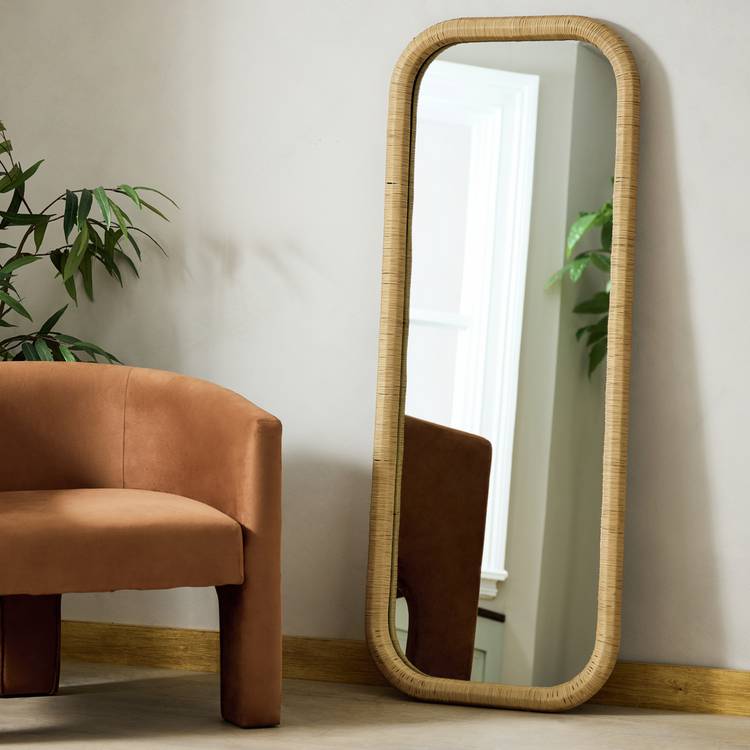 Habitat Rattan Full Length Wall Mirror - 150x60cm