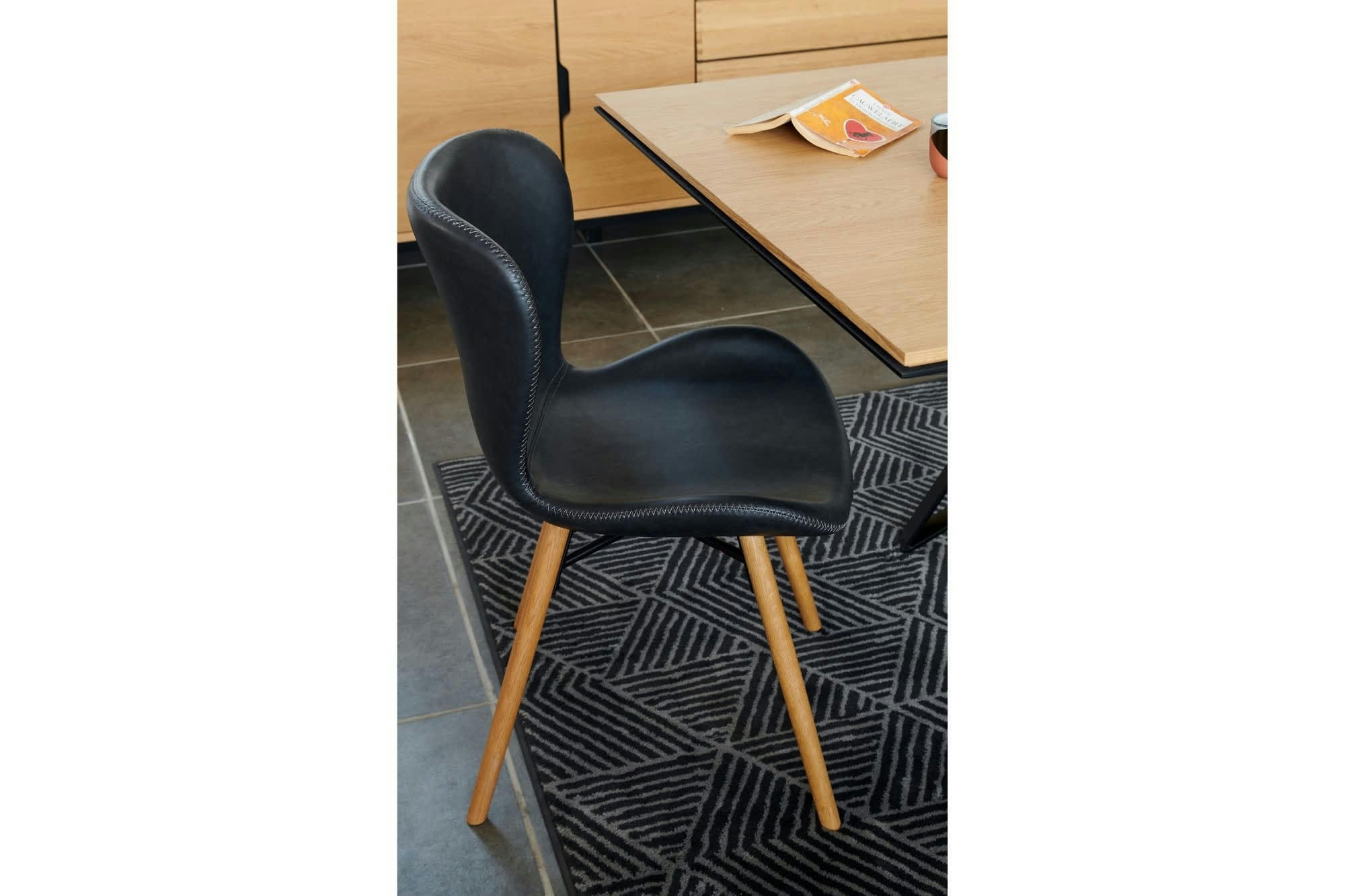 MATILDA - Lot de 2 chaises simili et bois