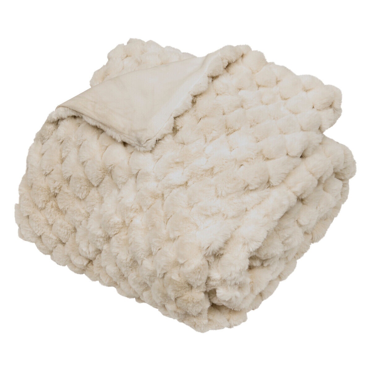 Manta ADRIEL bege pelo 180x230cm