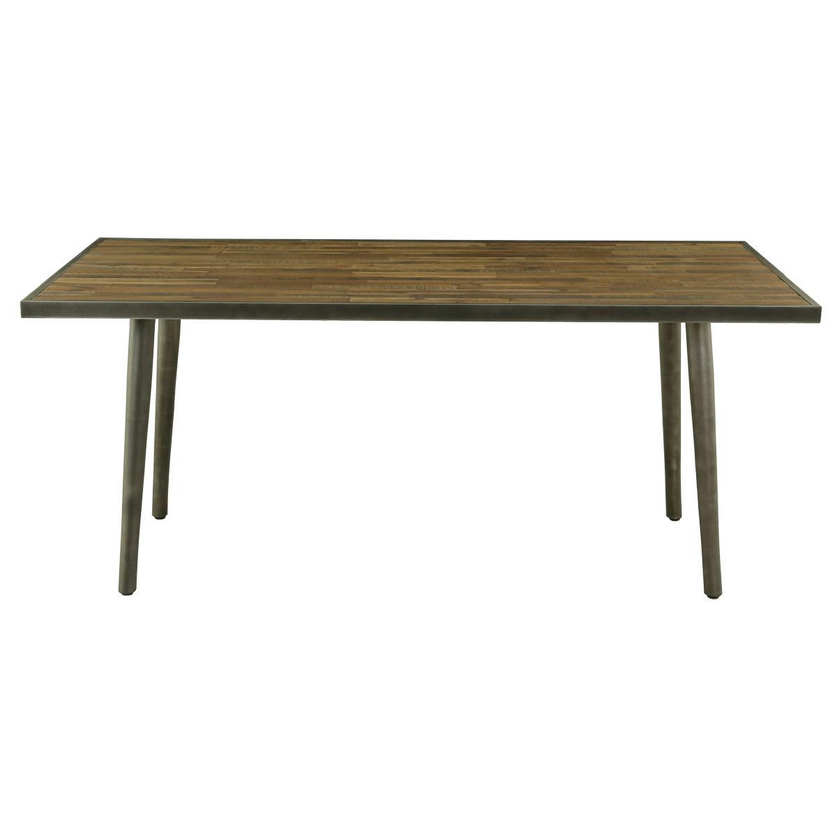 CUSCO - Table rectangulaire 180 x 90 cm bois et métal