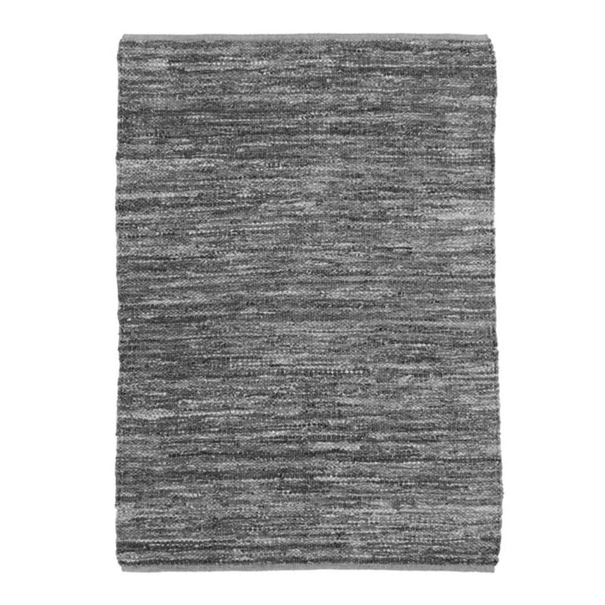 SKIN - Tapis en cuir tressé gris clair 160x230