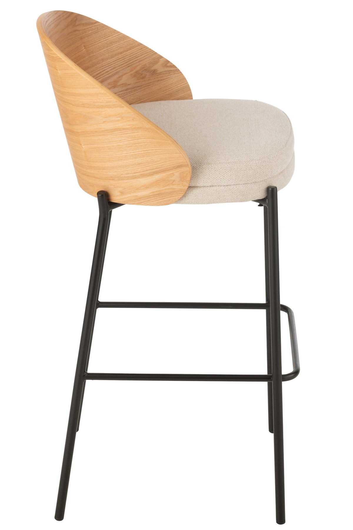 J-Line barstoel Lone - multiplex/metaal - naturel/beige