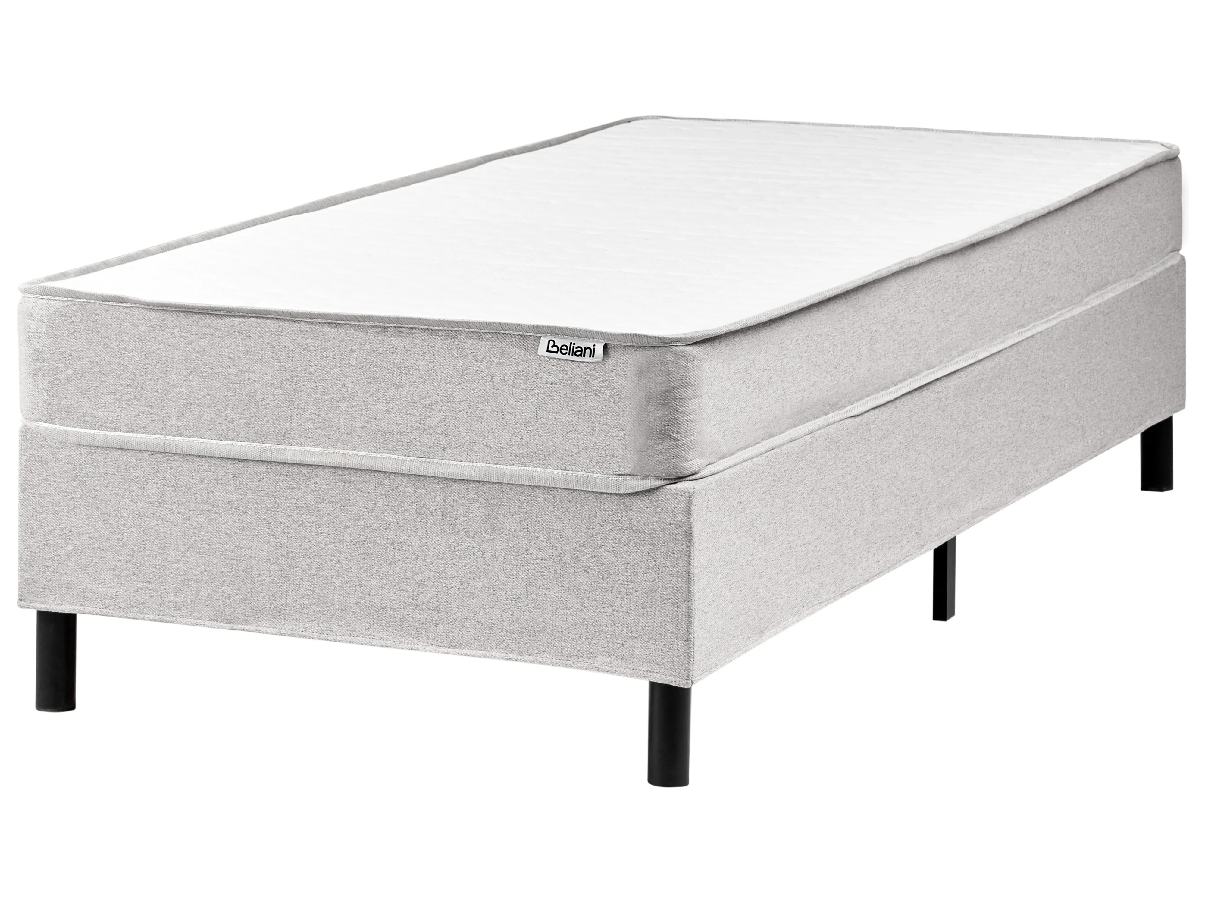 Divan Bed without Headboard Fabric COUNTESS 90 x 200 cm (EU Single) Light Grey