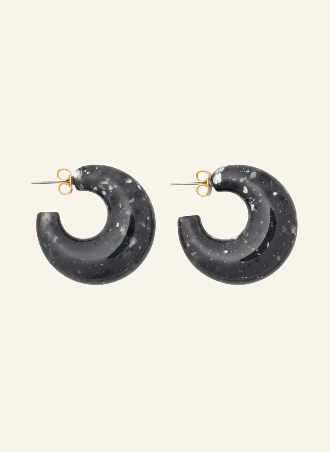 VANESSA BARONI Creolen MOON BLACK MARBLE by GLAMBOU