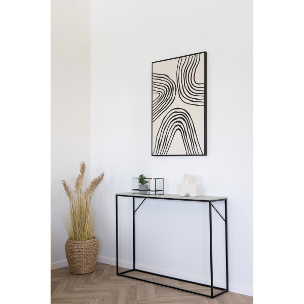KONSOLA Vita OKLEINA TRAWERTYNU 110 × 26 × 80 cm nowoczesna