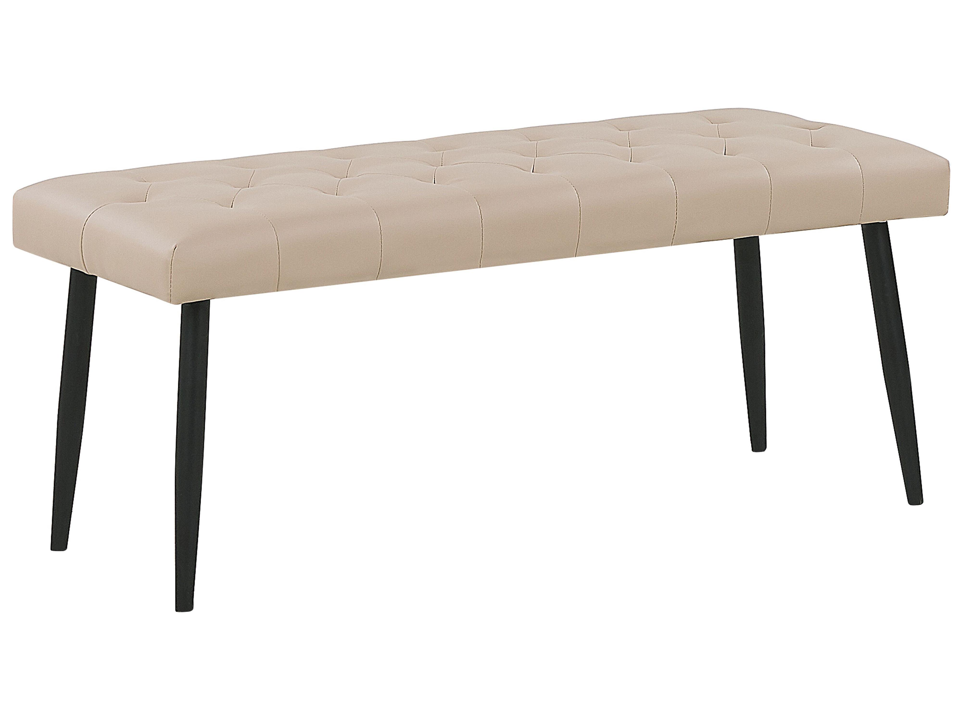 Upholstered Bench ESSONNE Faux Leather Beige