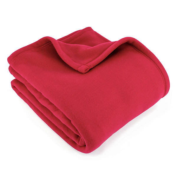 Couverture polaire 180x220 cm 100% Polyester 350g/m2 TEDDY Rouge Framboise