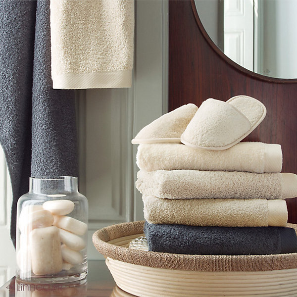 Drap de douche 70x140 cm coton peigné ALBA ivoire