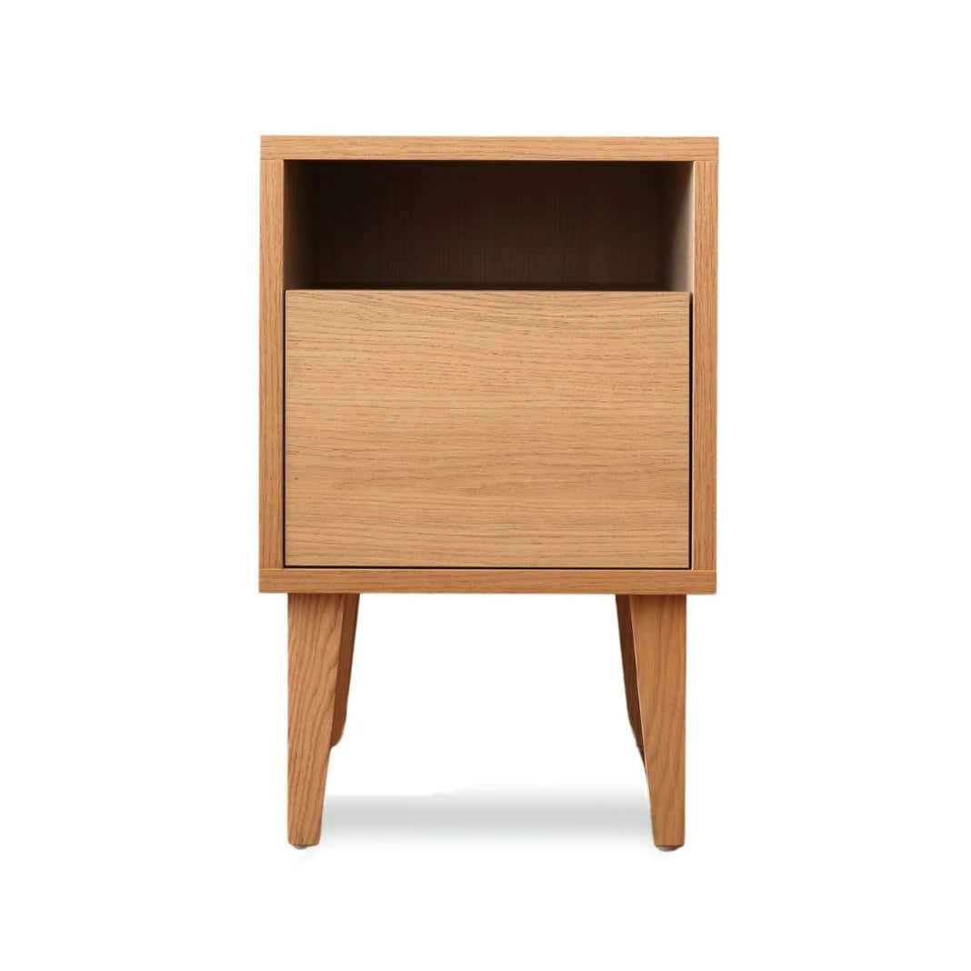 KLEE - Table de chevet - 1 porte Couleur chêne naturel -55x35x32