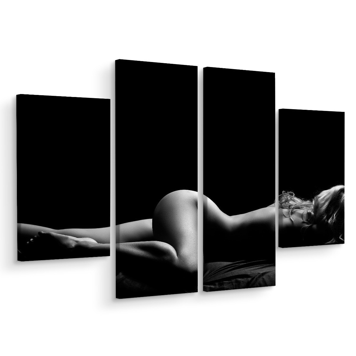 Obraz Tetraptyk Zmysłowa POZA Kobieta 3D 80x60cm