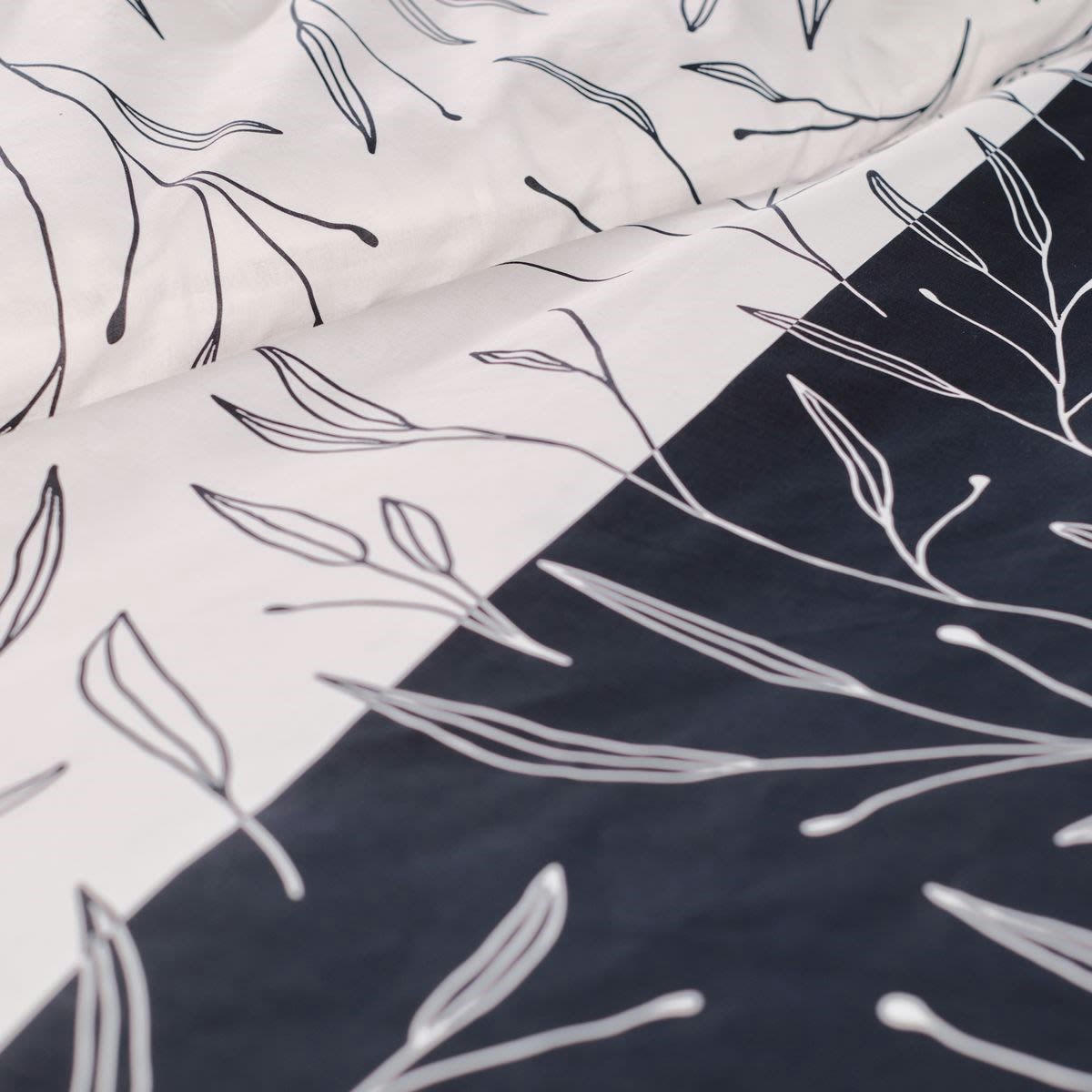 SUNSHINE JULES - Parure de lit imprimé en coton blanc 240x260