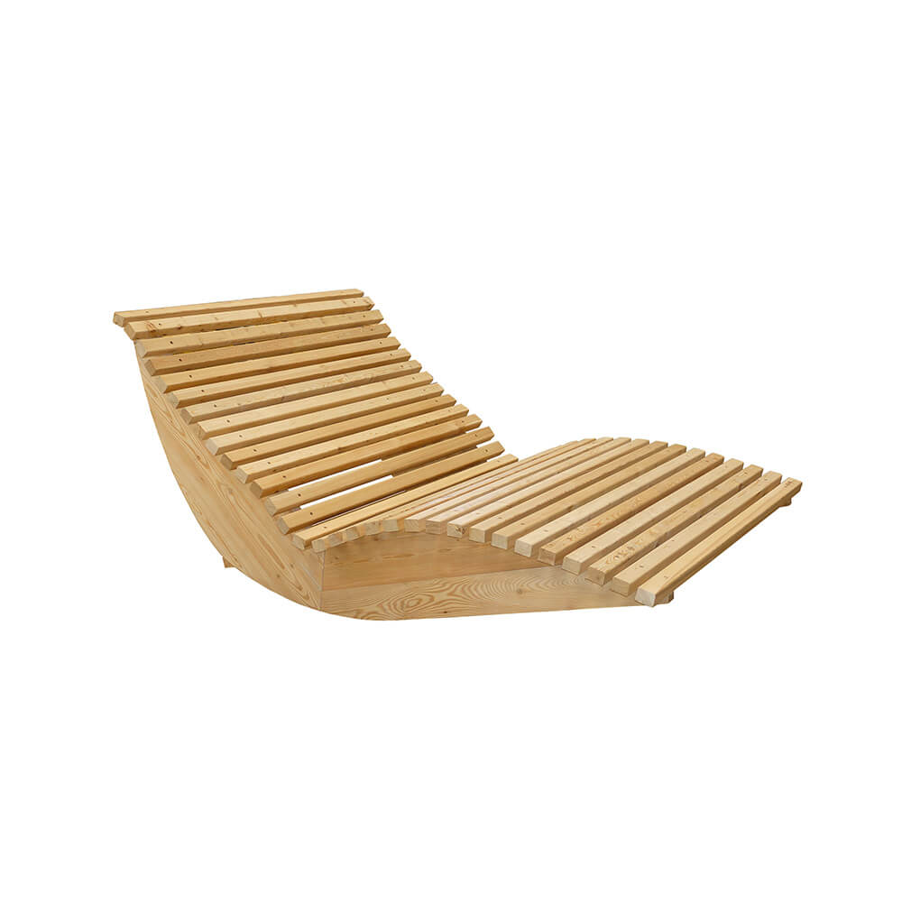 HOME DELUXE Golvend houten ligstoel WOLGA - 120 cm