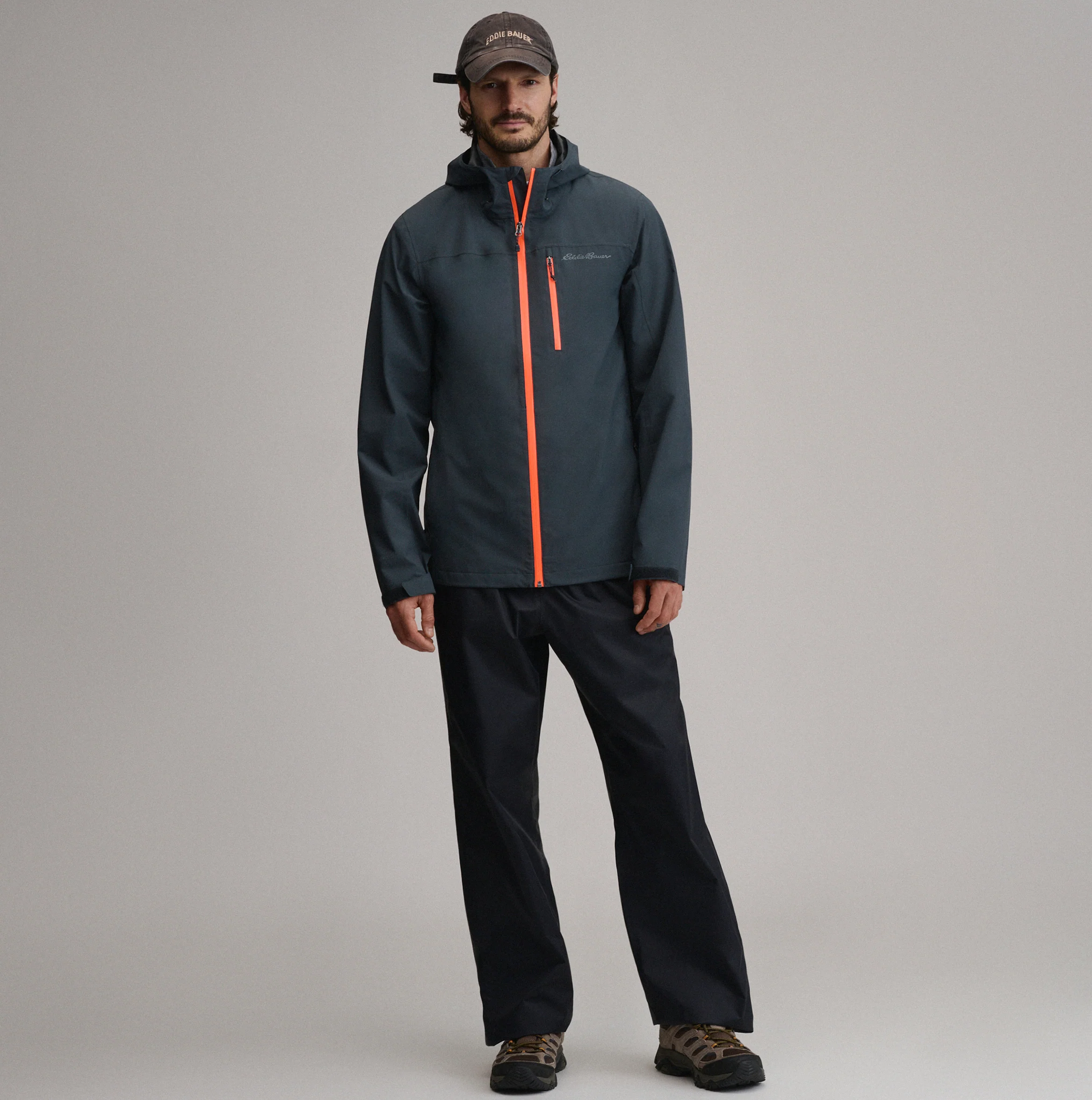 Men's Cloud Cap Waterproof Stretch Hooded Rain Jacket