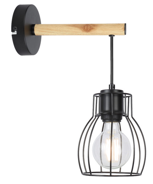 Lampa kinkiet BERNITA 1x60w e27czarny