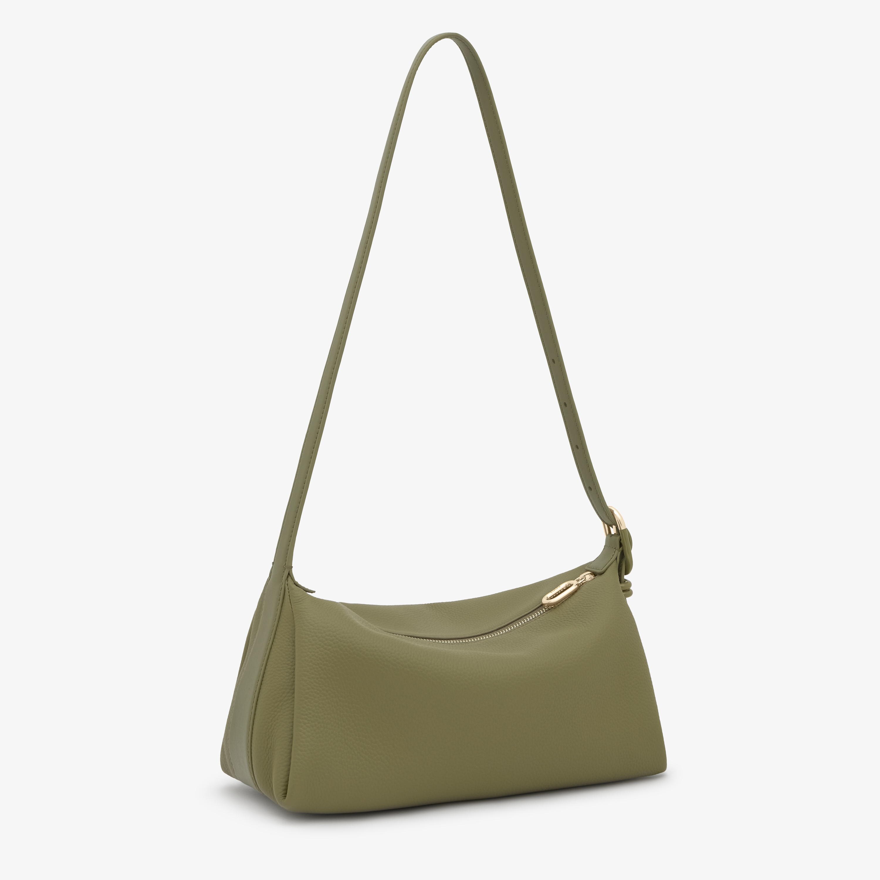 Bandolera verde oliva de piel TOUS Fold