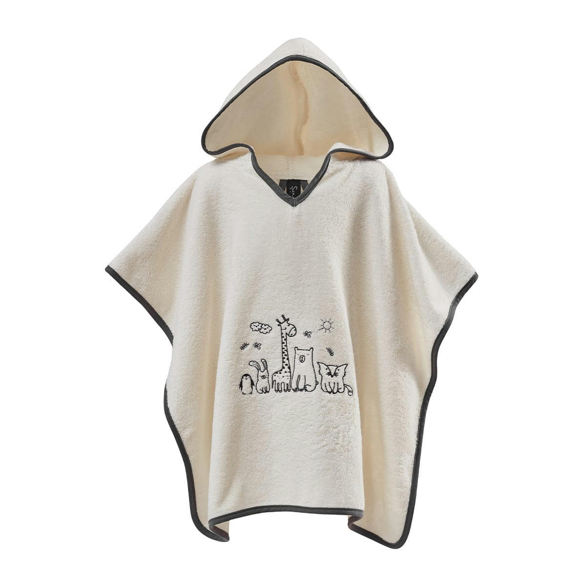BABY JUNGLE - Poncho de bain enfant  ecru Taille Unique