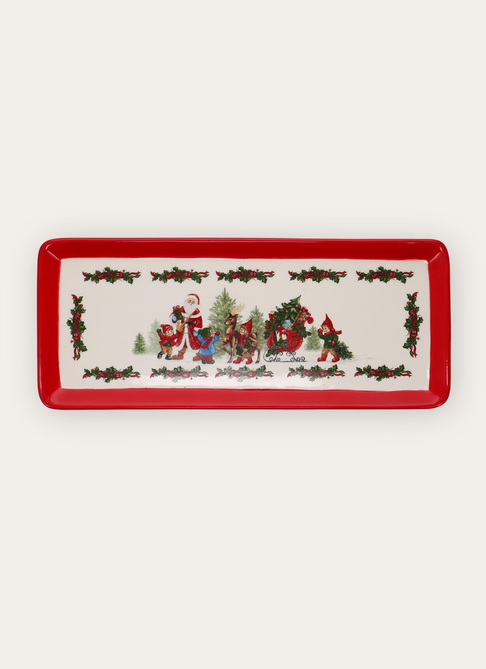 PLAT à BÛCHE DE NO&Euml;L MULTICOLORE