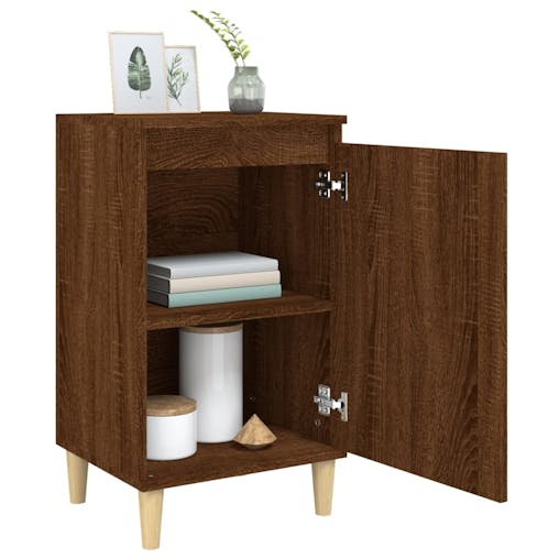NNEVL Bedside Cabinet Brown Oak 40x35x70 cm Engineered Wood