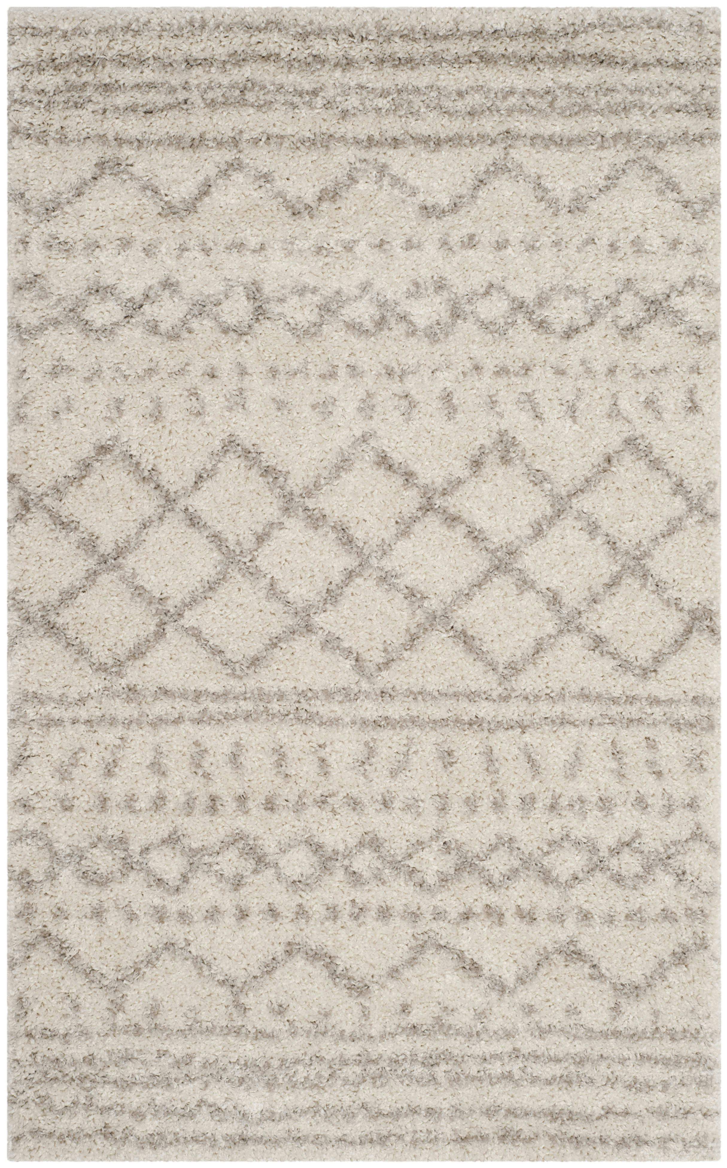 ARIZONA SHAG - Tapis de salon interieur en  ivoire & beige, 91 x 152 cm