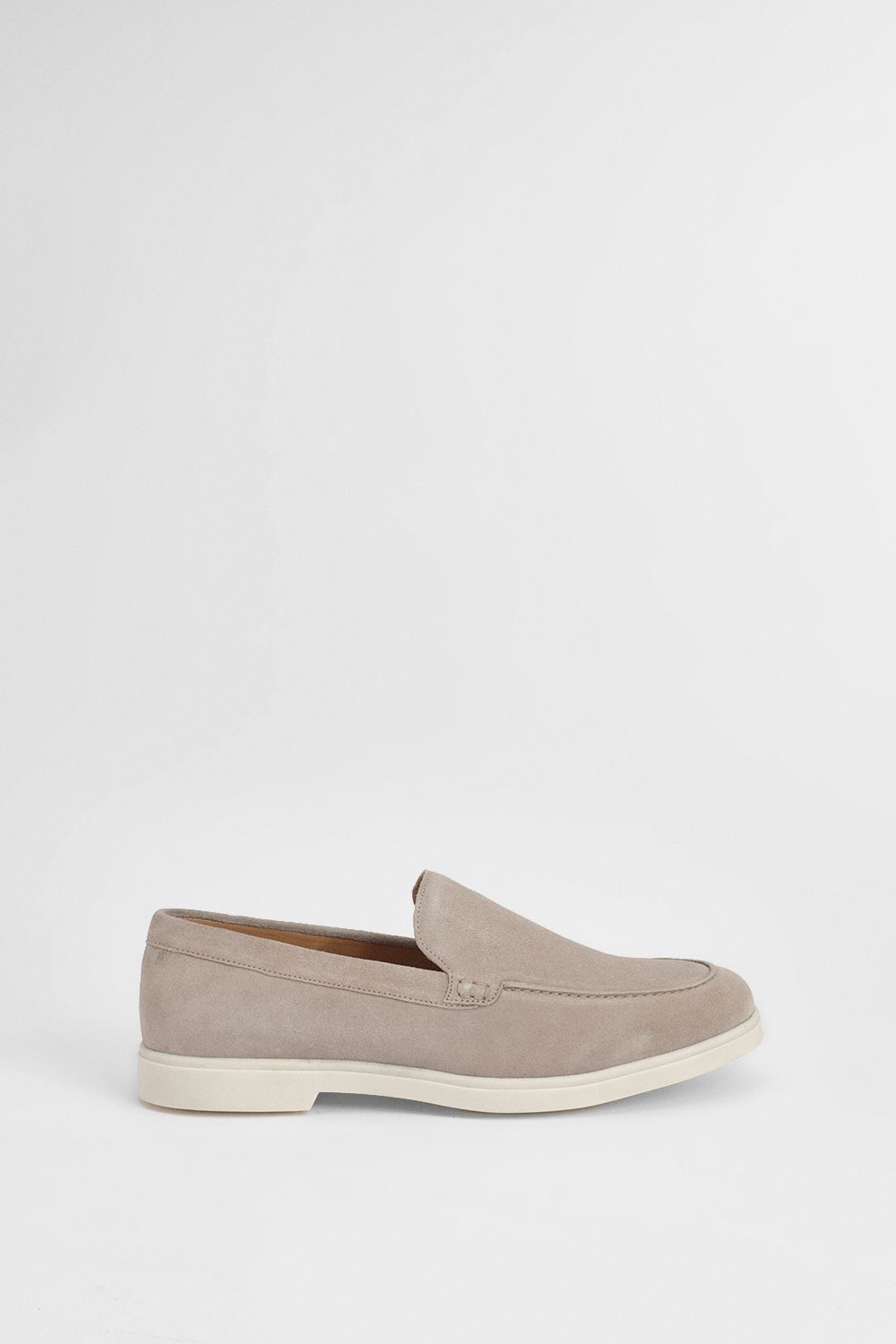Burton Beige Suede Slip-On Loafers