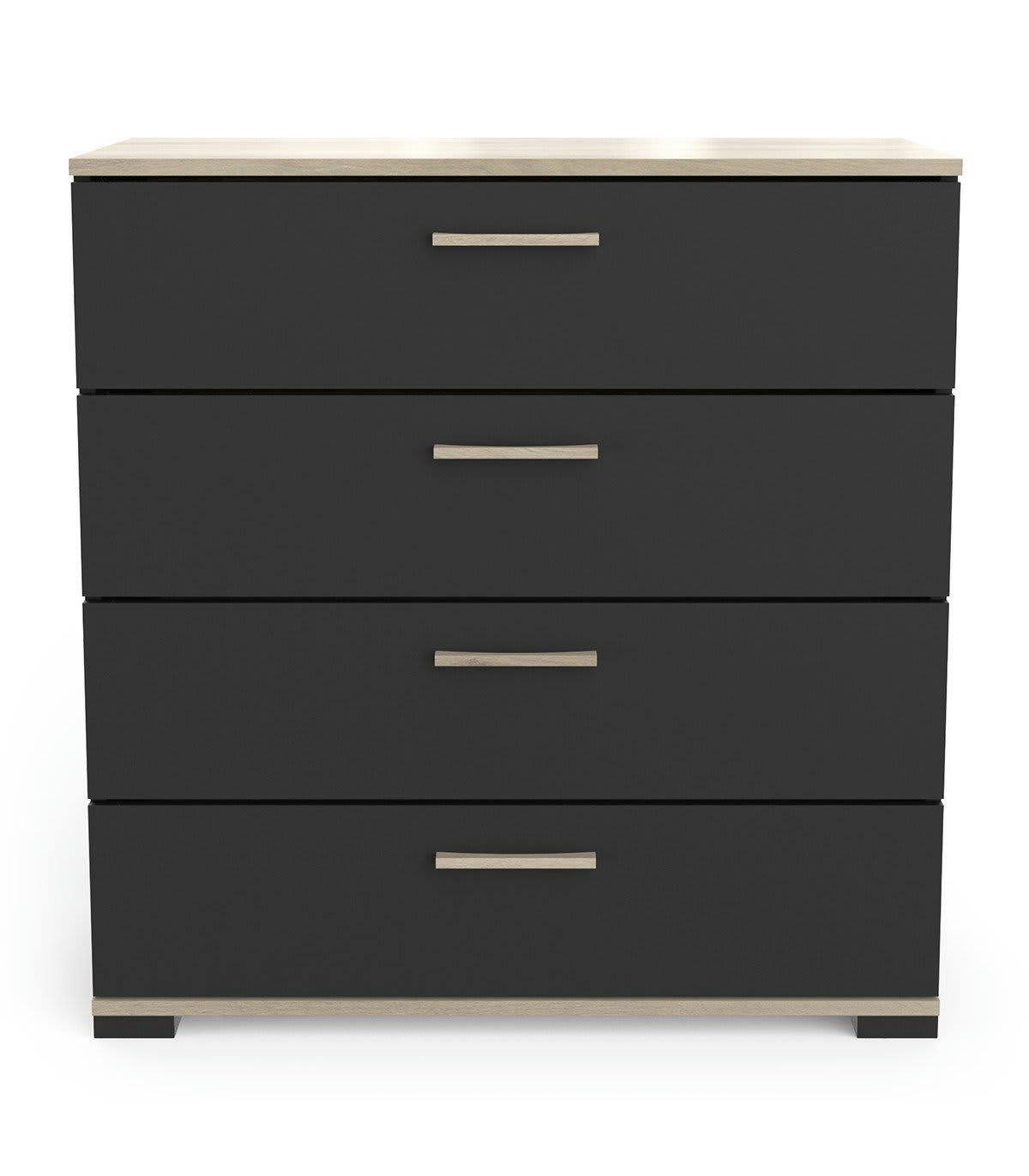 IZZY - Commode 4 tiroirs effet bois - L79,7 x H83 cm