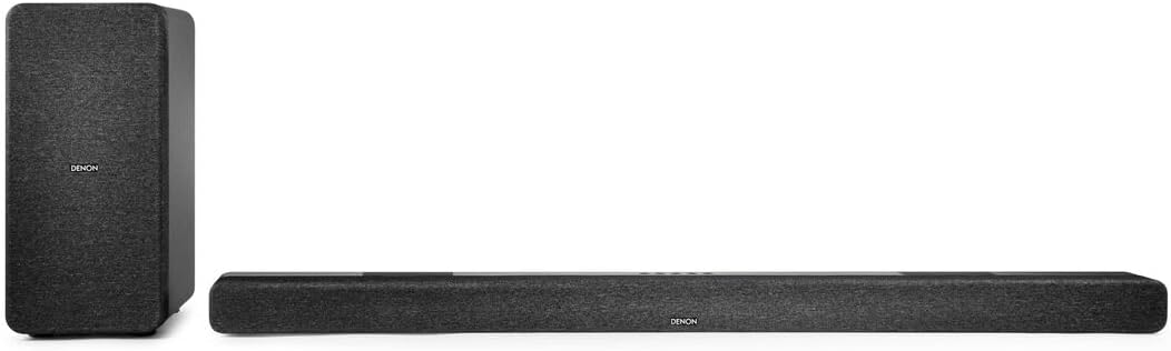 Denon DHT-S517 TV Sound Bar with Subwoofer  3D Surround Sound  Dolby Atmos  Wireless Subwoofer  HDMI eARC  Wireless Music Streaming via Bluetooth  Quick Setup  Wall-Mountable