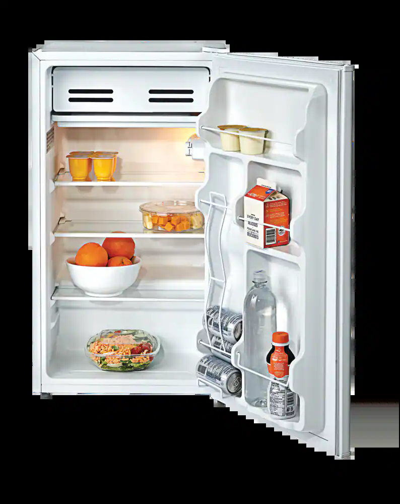 MASTER Chef Energy Star Compact Refrigerator with Internal Freezer & Reversible Door for Dorms/Bedroom, 3.3-cu.ft., White