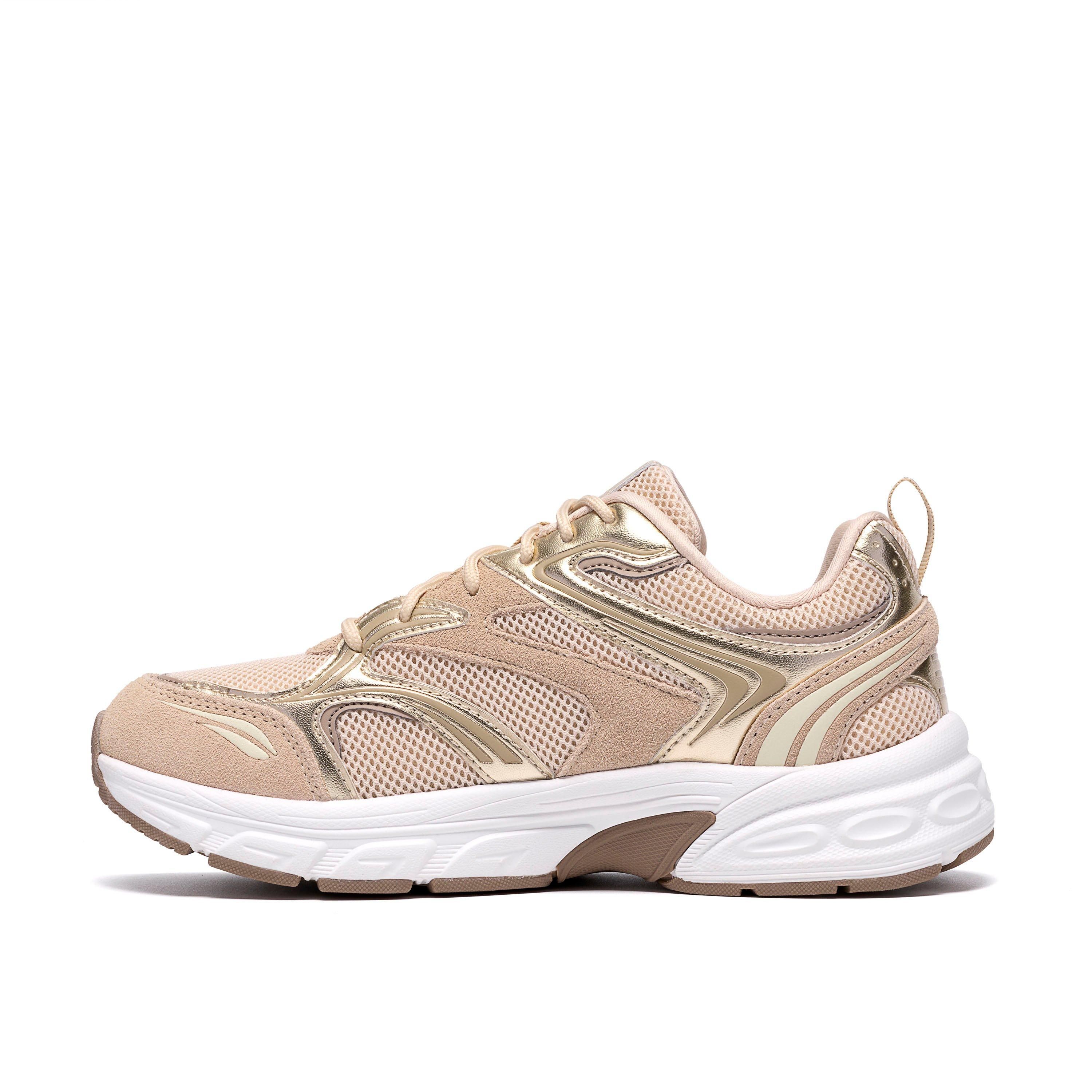 Clarks Axcel Walk Gold Metallic Trainers