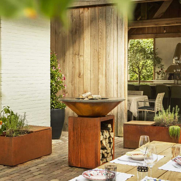 Brasero plancha OFYR Storage 100 corten