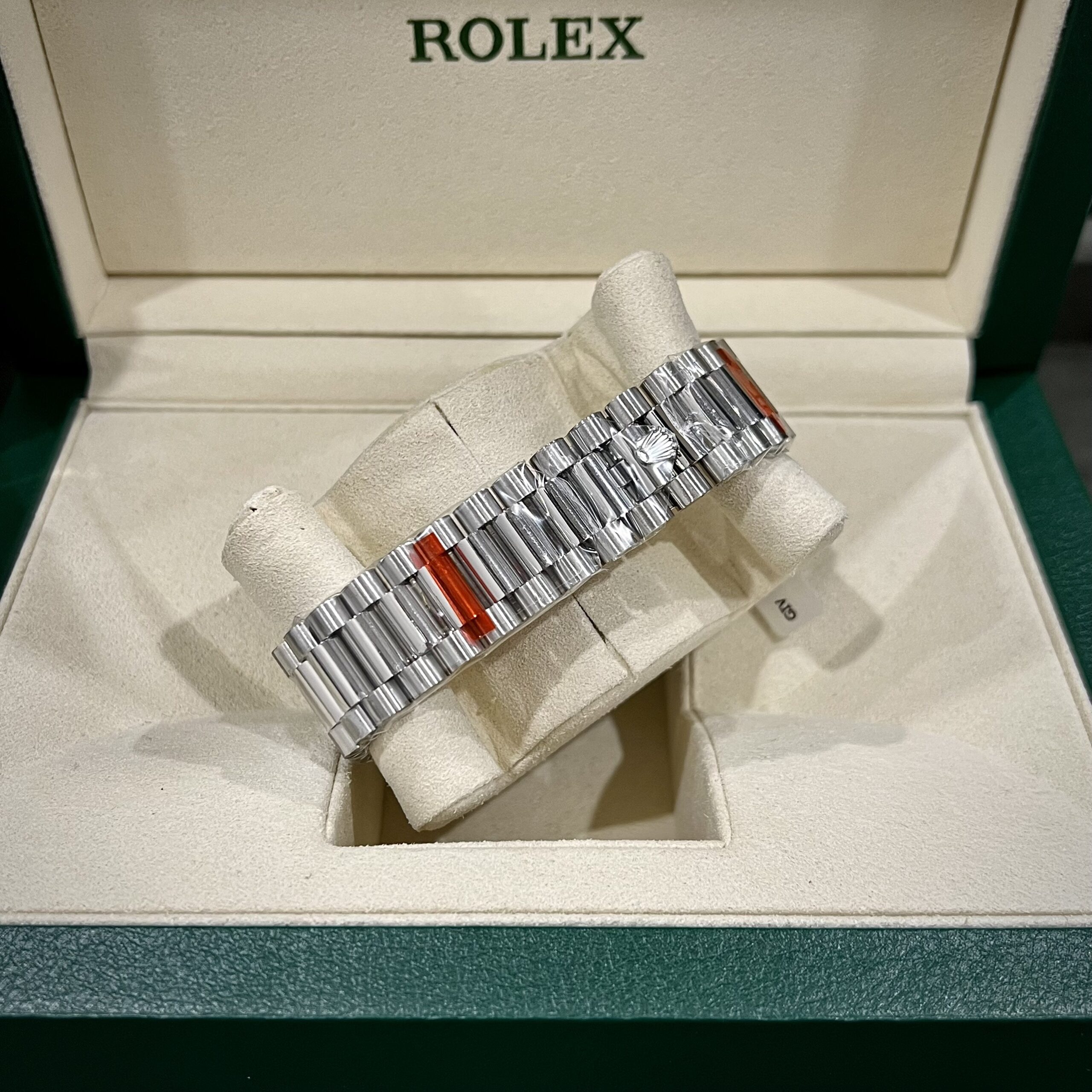 Rolex Day-Date 904L Steel Black Dial With Diamonds 40mm Super Clone