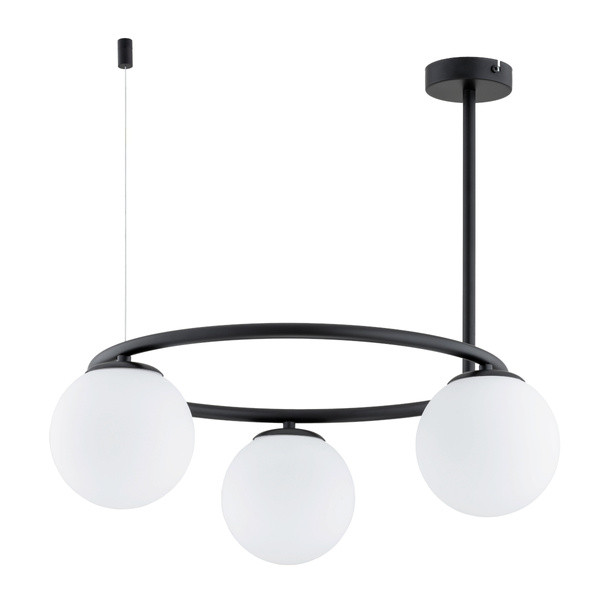 Lampa wisząca RINGO czarna 3xE14x10W wym:51x54x54cm IP20 Alfa