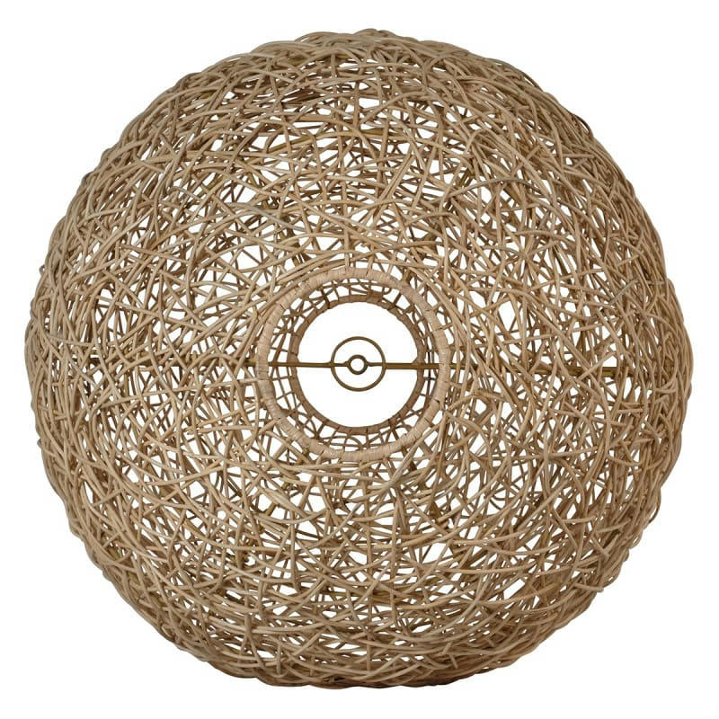 - Abat-jour en rotin ronde