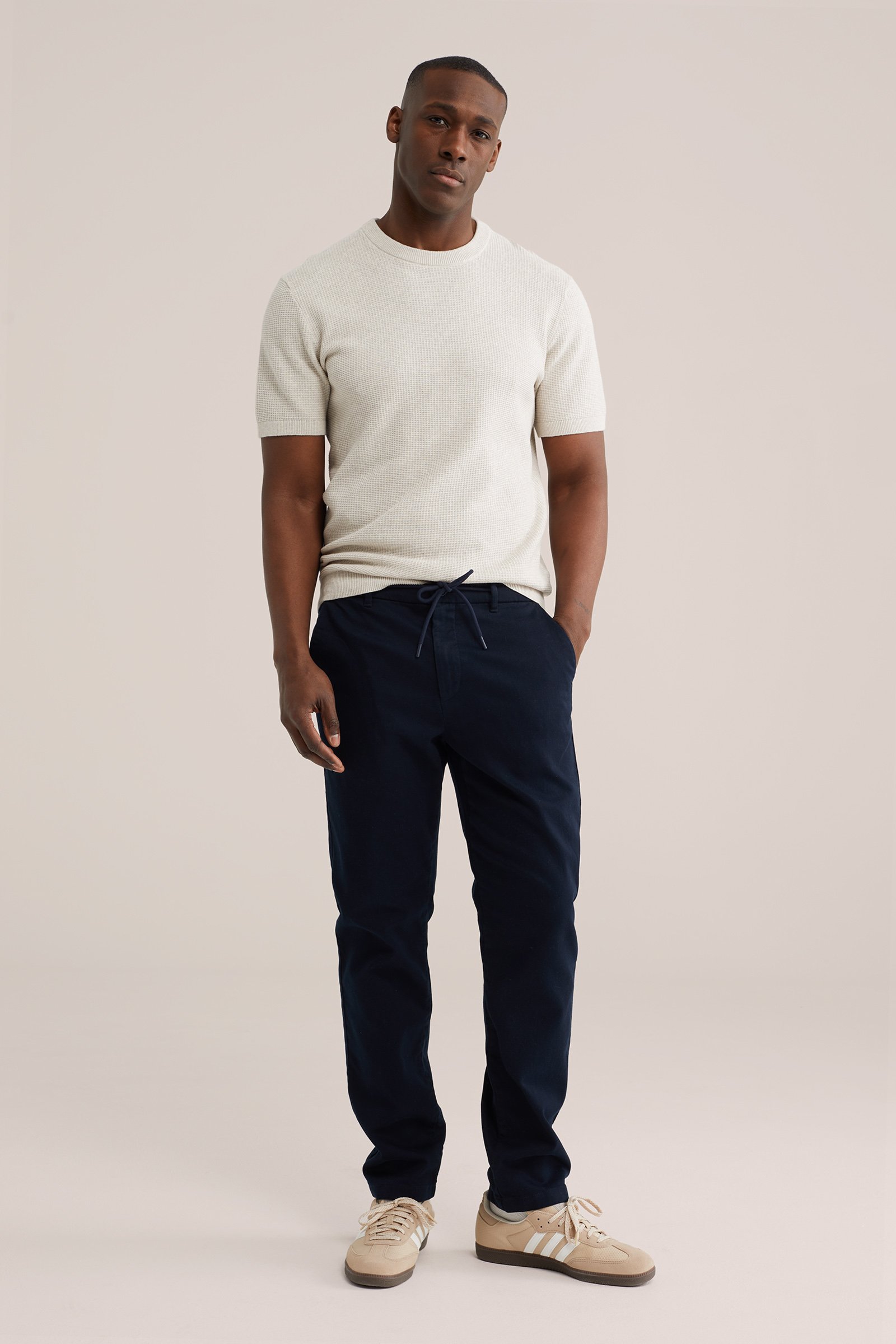 Heren regular fit flex chino